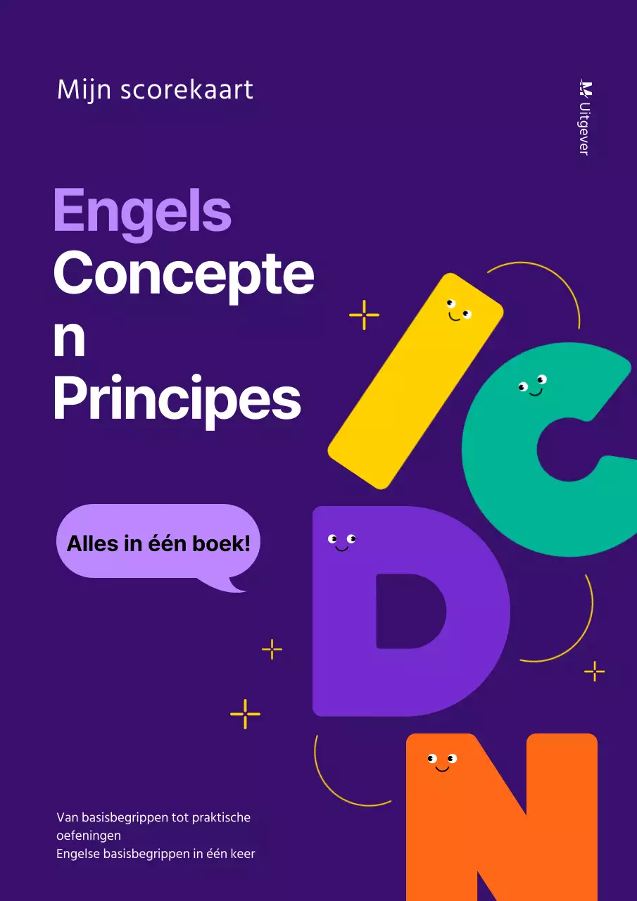 Keurig Engels vragenboek met paarse alfabetverlichting