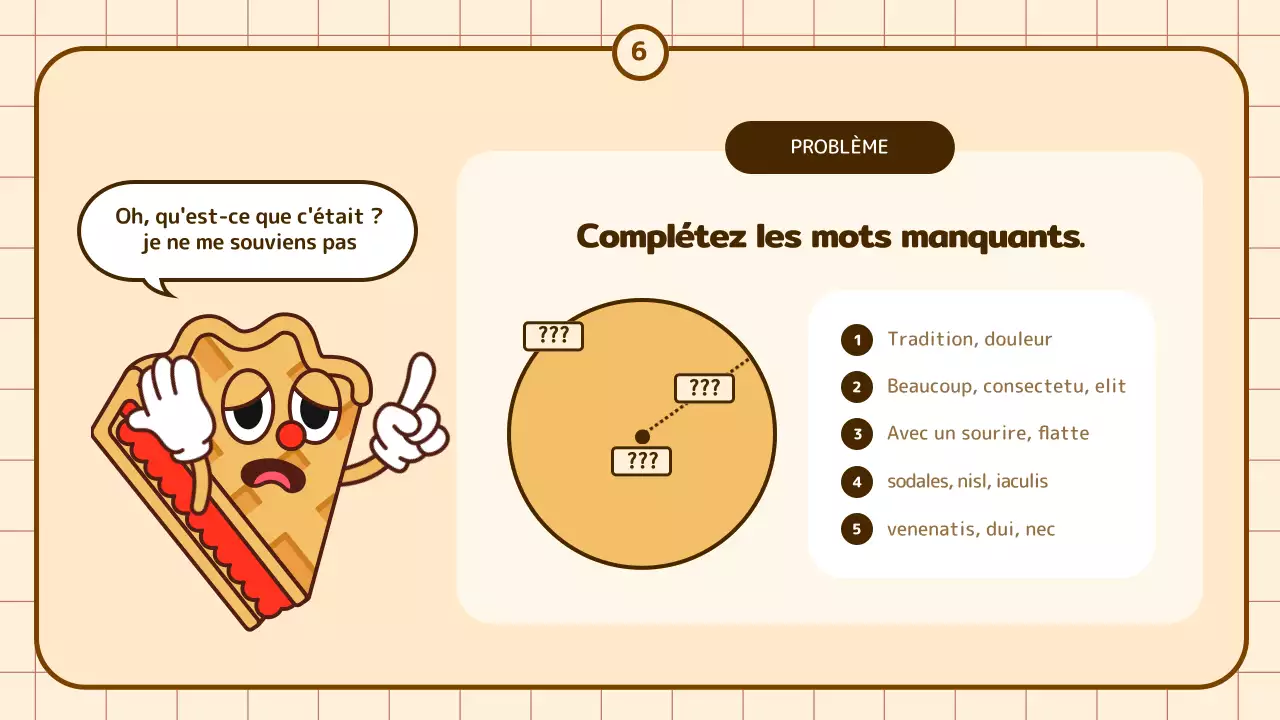 Mignon dessin animé d'éducation circonférentielle en beige et marron