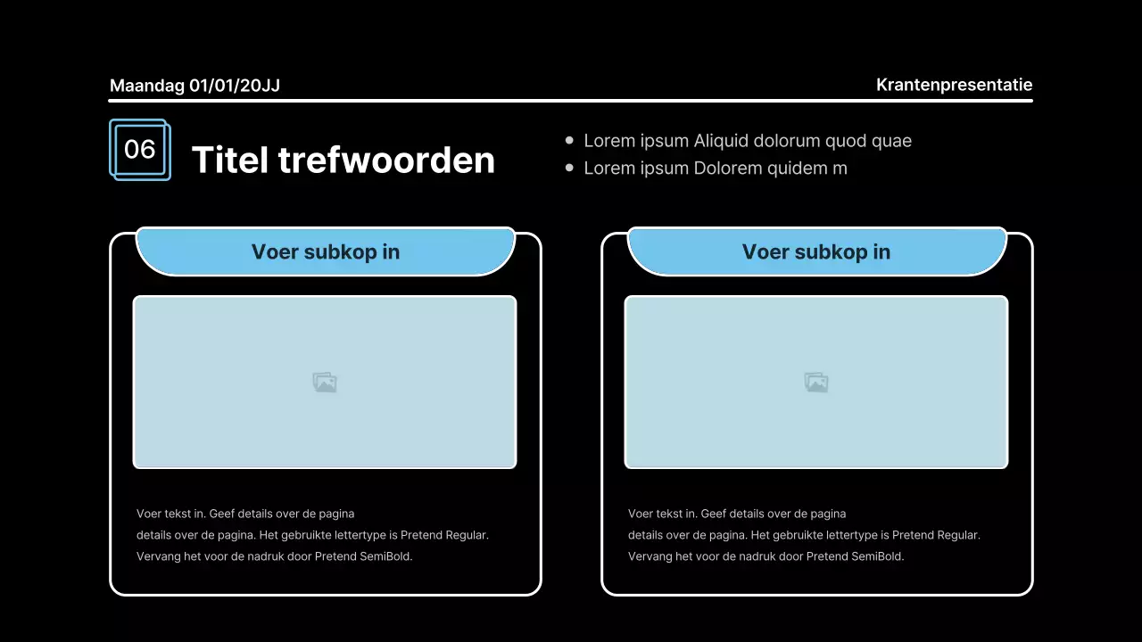 Aandachttrekkende presentatie met vette lijnen in een krantenconcept op een zwarte achtergrond