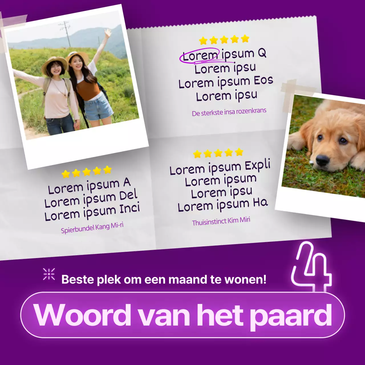 Paars neon pension op zoek naar personeel