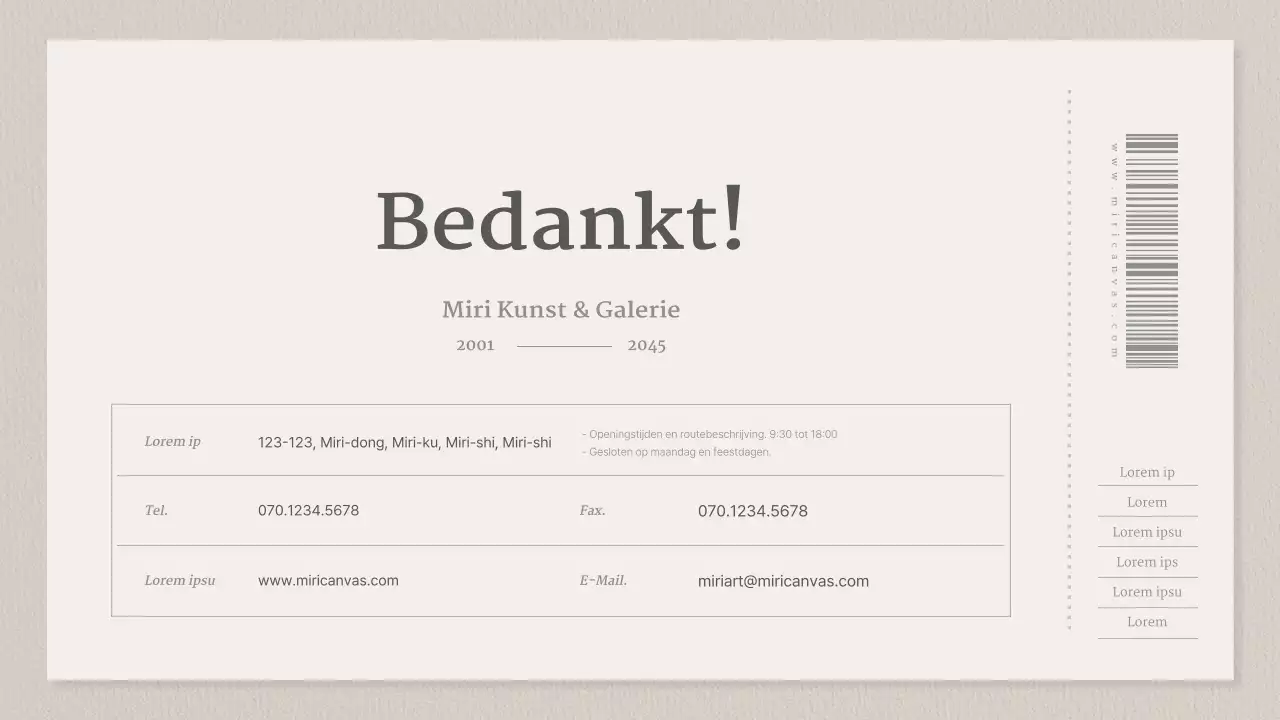 Een galerij van beige en grijze ticketconcepten