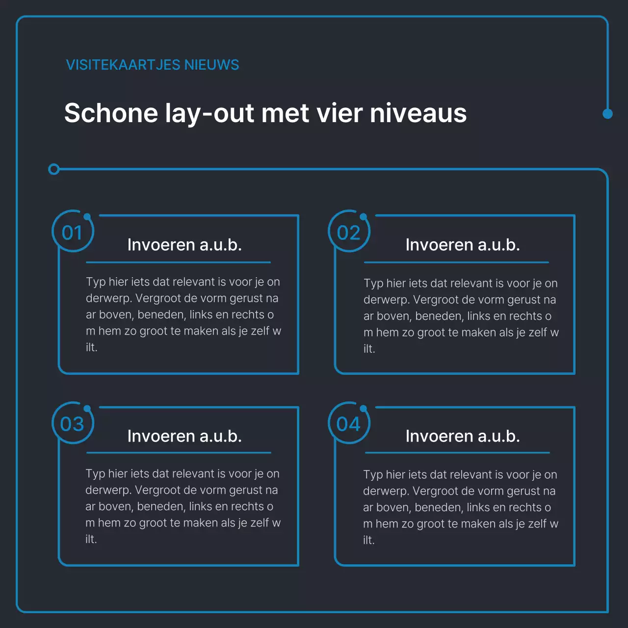 Eenvoudige geometrische vormen in zwart en blauw voor bedrijven