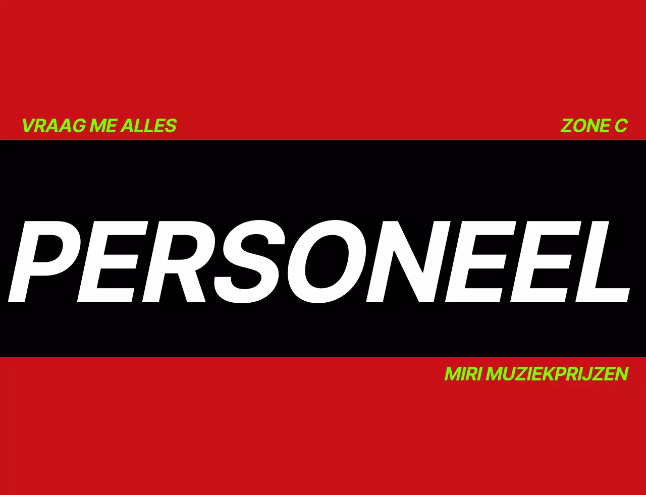 Music Awards Concert Personeel Vest met Zwart Wit Fluorescerend Groen Symbool Logo