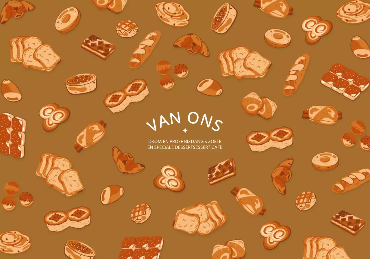 Schattige ronde dessert illustraties in verschillende kleuren Patrooncombinatie stijl voor gepersonaliseerde goederen