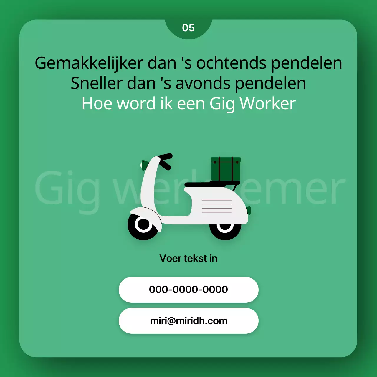 Promoot je gig worker platform met leuke groene illustraties