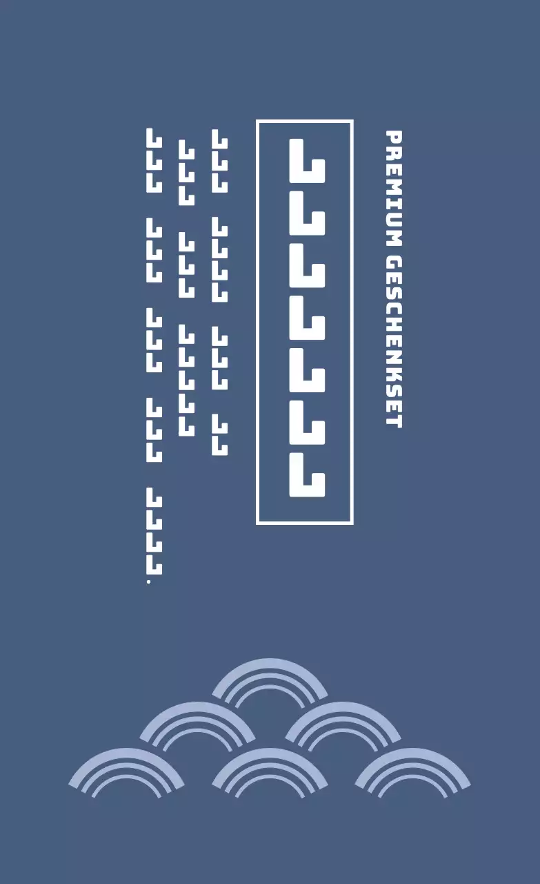 Blauw geïllustreerd verpakkingsetiket voor geschenkset