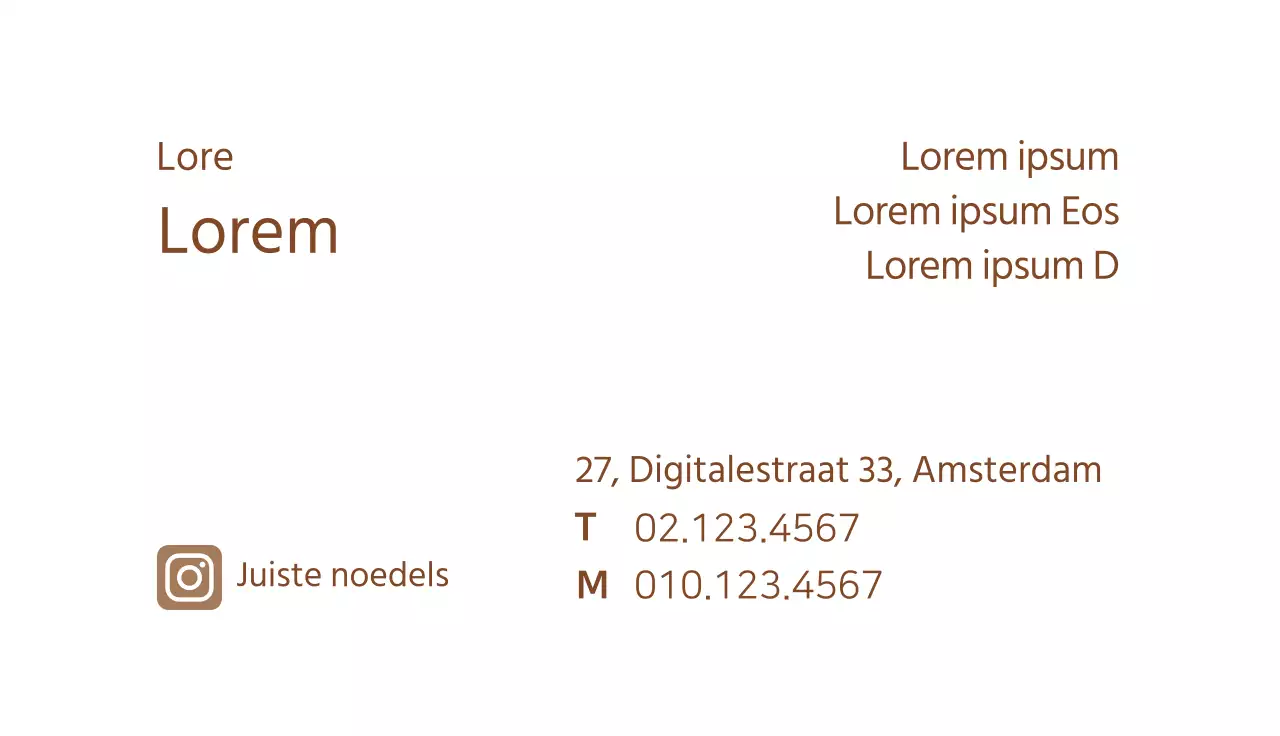 Bruin Pictogram Eenvoudig Restaurant Kalnoodle Visitekaartje