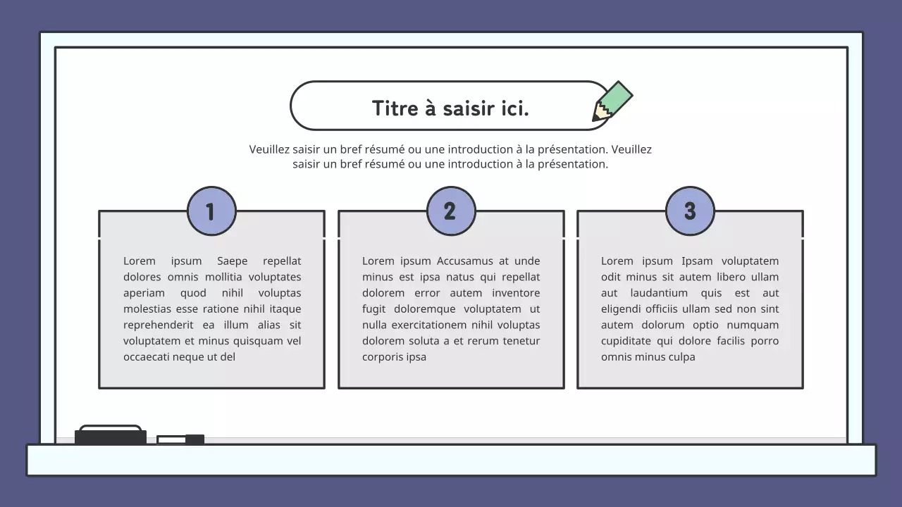 Kit de présentation de tableaux éducatifs colorés