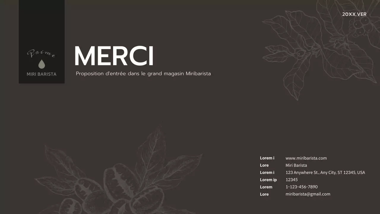 Brown Simple Department Store Proposition de présentation pour un café