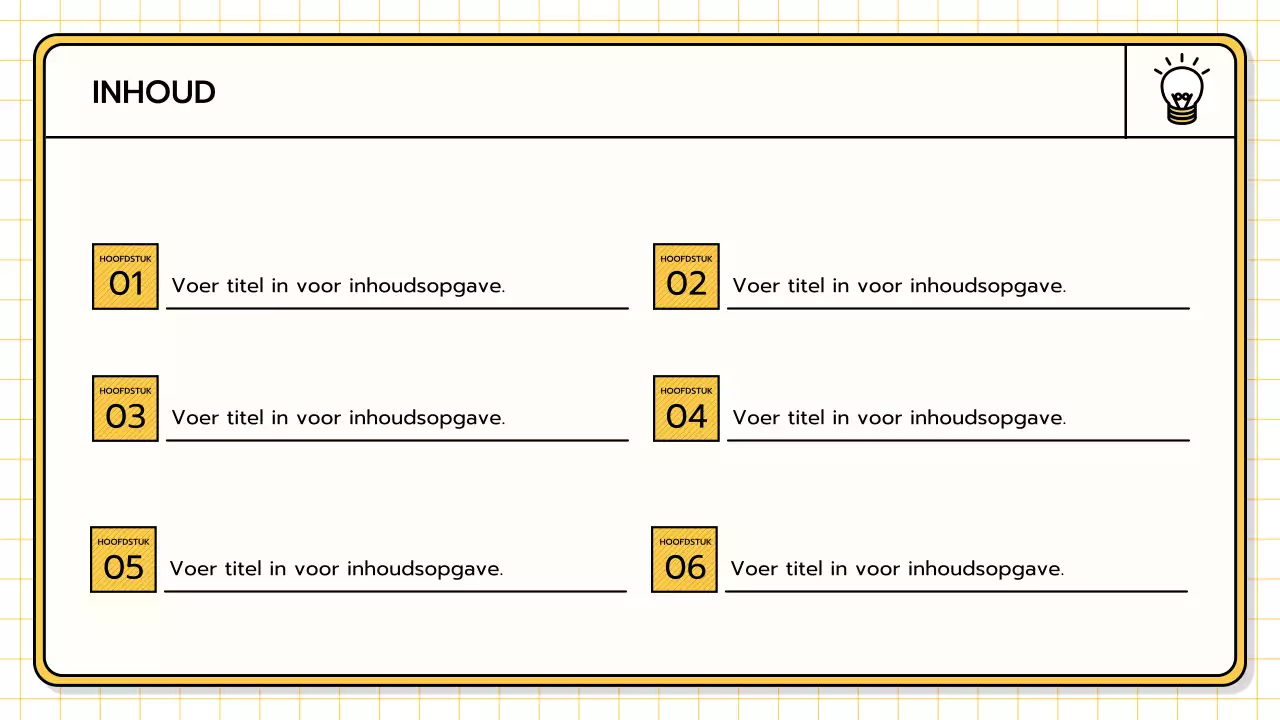Een basispresentatieset in geel, limoengroen en blauw