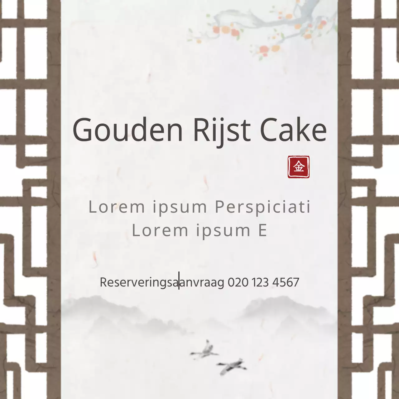 Gouden Rijst Cake