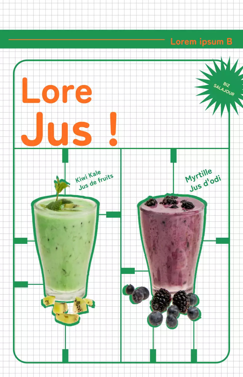 Promouvoir le menu d'un café à salades avec un drapeau