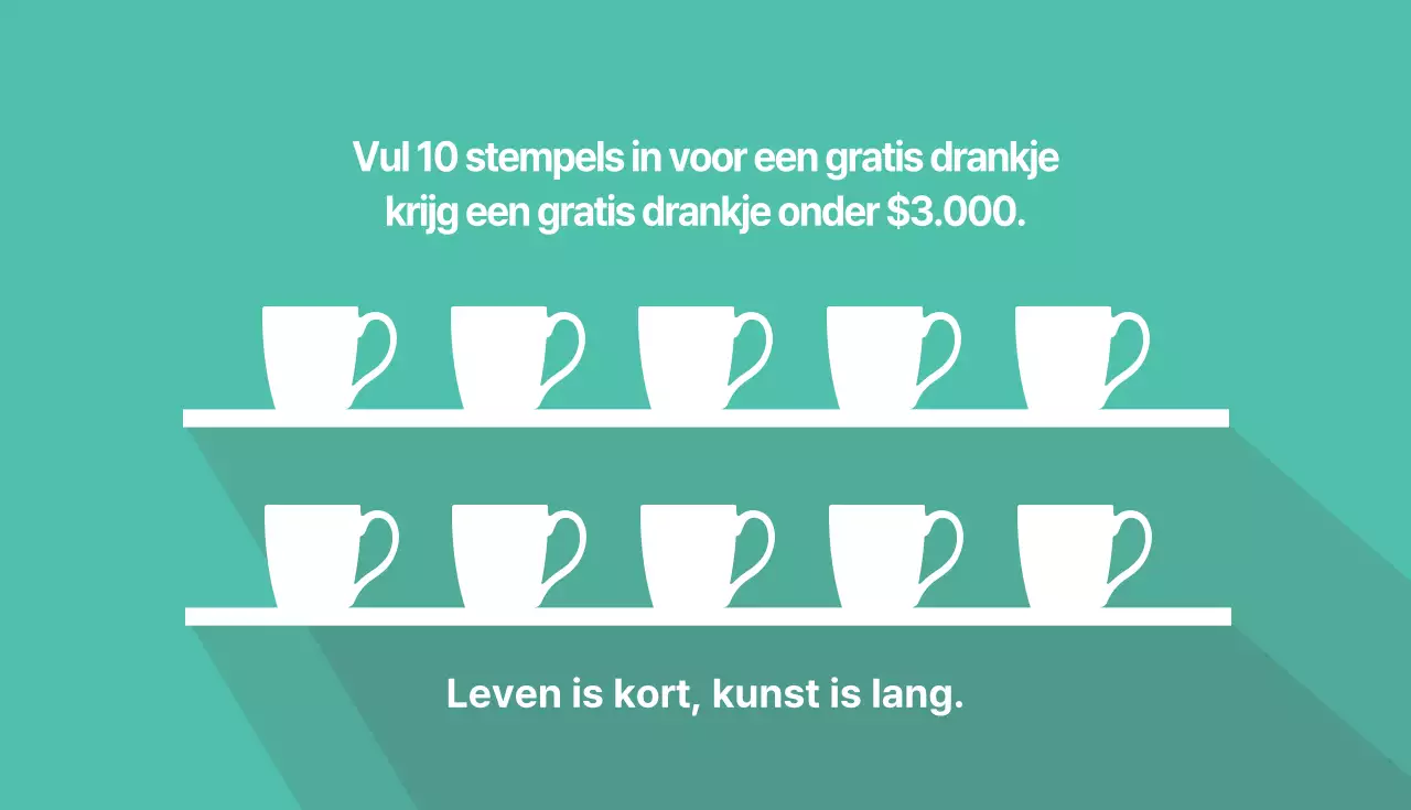Café coupon visitekaartje