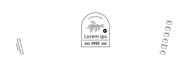 Promouvoir et informer votre café avec un logo épuré en noir et blanc.