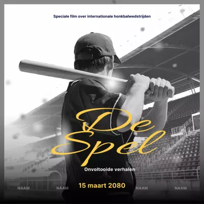 Speciale zwarte en gele honkbalfilms