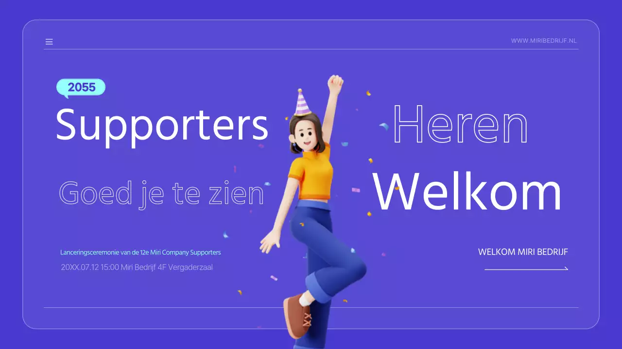 Kitscherige aankondiging met schattige blauwe illustraties