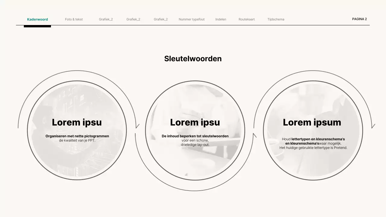 Eenvoudige zakelijke presentatie in beige