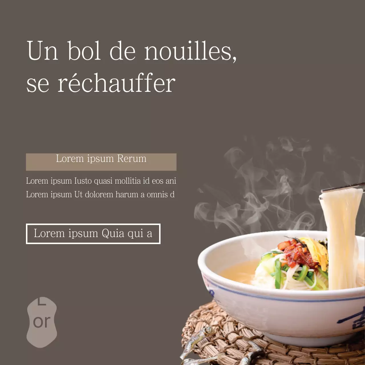 Bowl of Noodles menu event