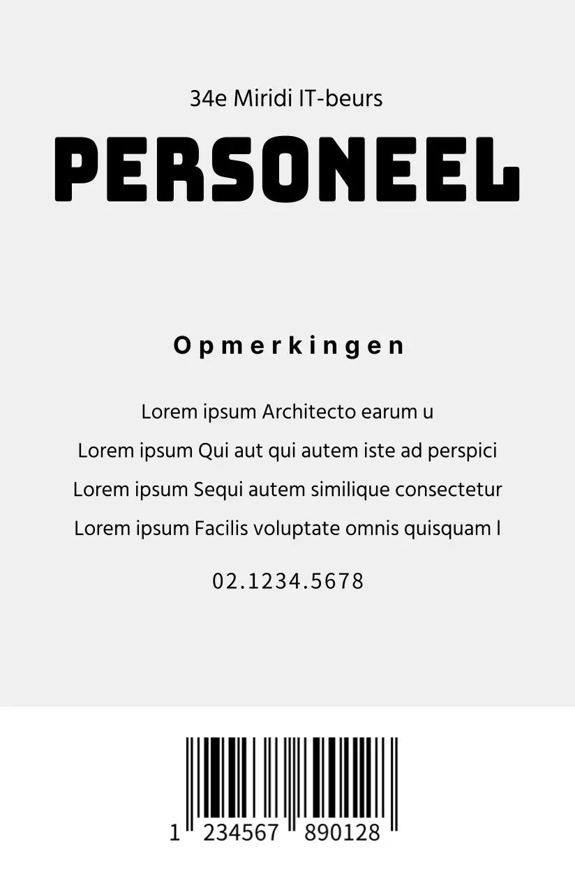 Personeelskaarten met geometrische vormen