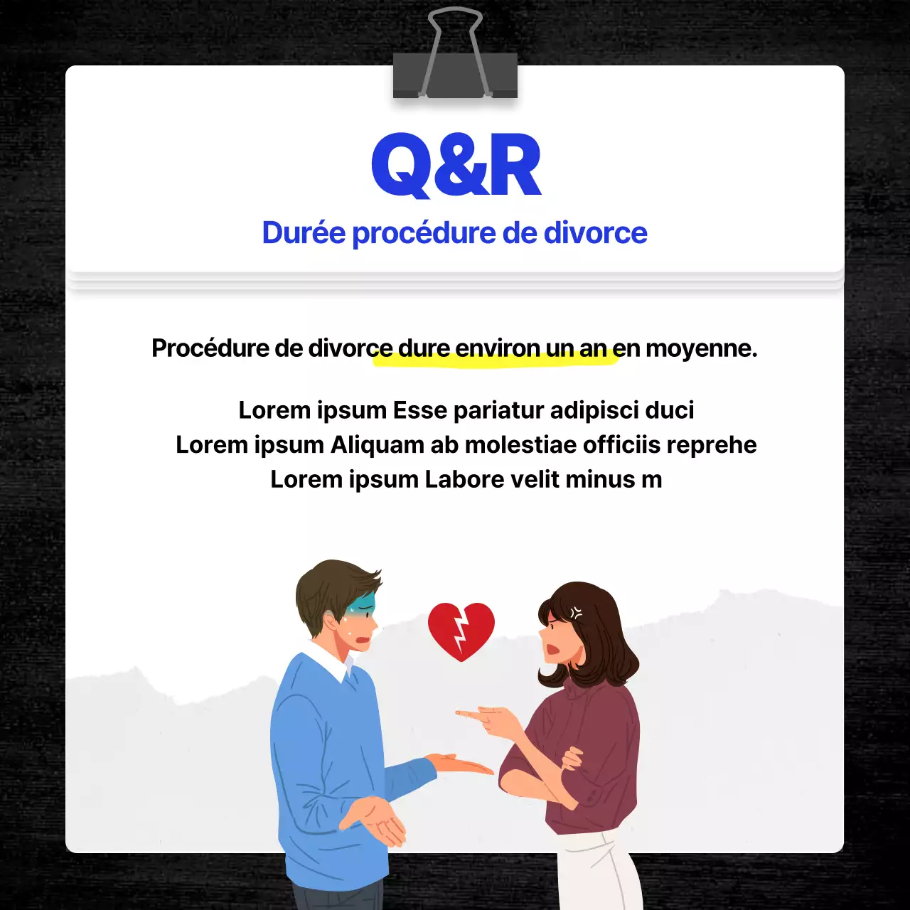 Guide de consultation d'un avocat avec un simple thème de livre bleu