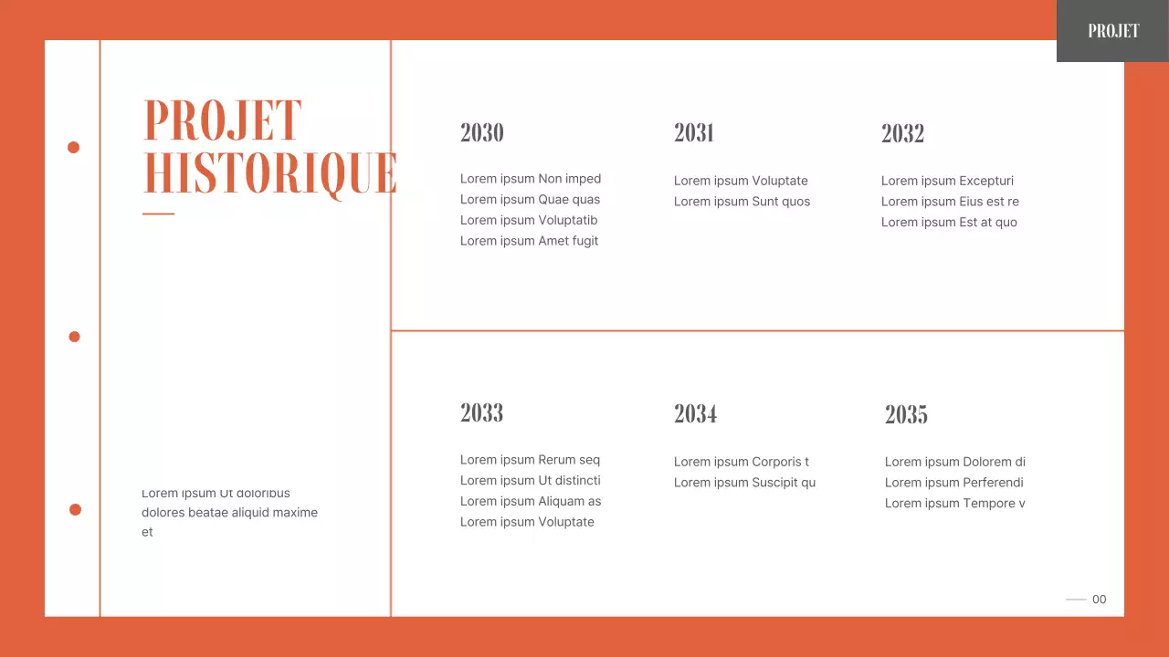 Un portfolio simple et organisé pour un étudiant universitaire en orange