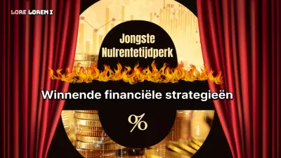Financiële strategieën met rood en geel toneelgordijn als thema