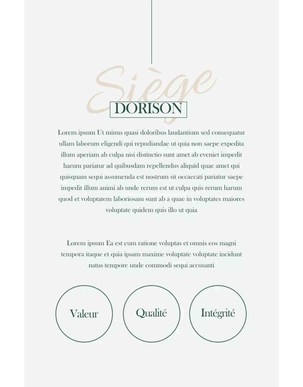 Page de détails du mobilier