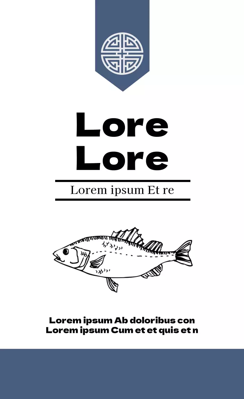 Étiquette d'emballage du set cadeau de goulasch illustré en bleu