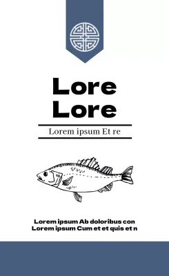 Étiquette d'emballage du set cadeau de goulasch illustré en bleu