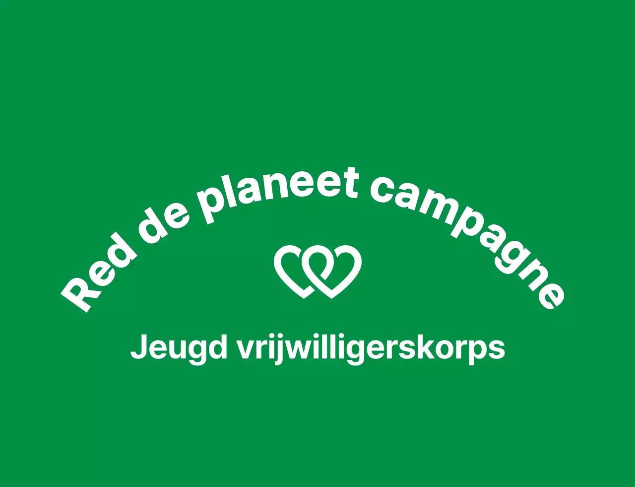 Schoon vrijwilligerssymbool in lichtgroen en marineblauw voor wereldwijde milieucampagneorganisaties