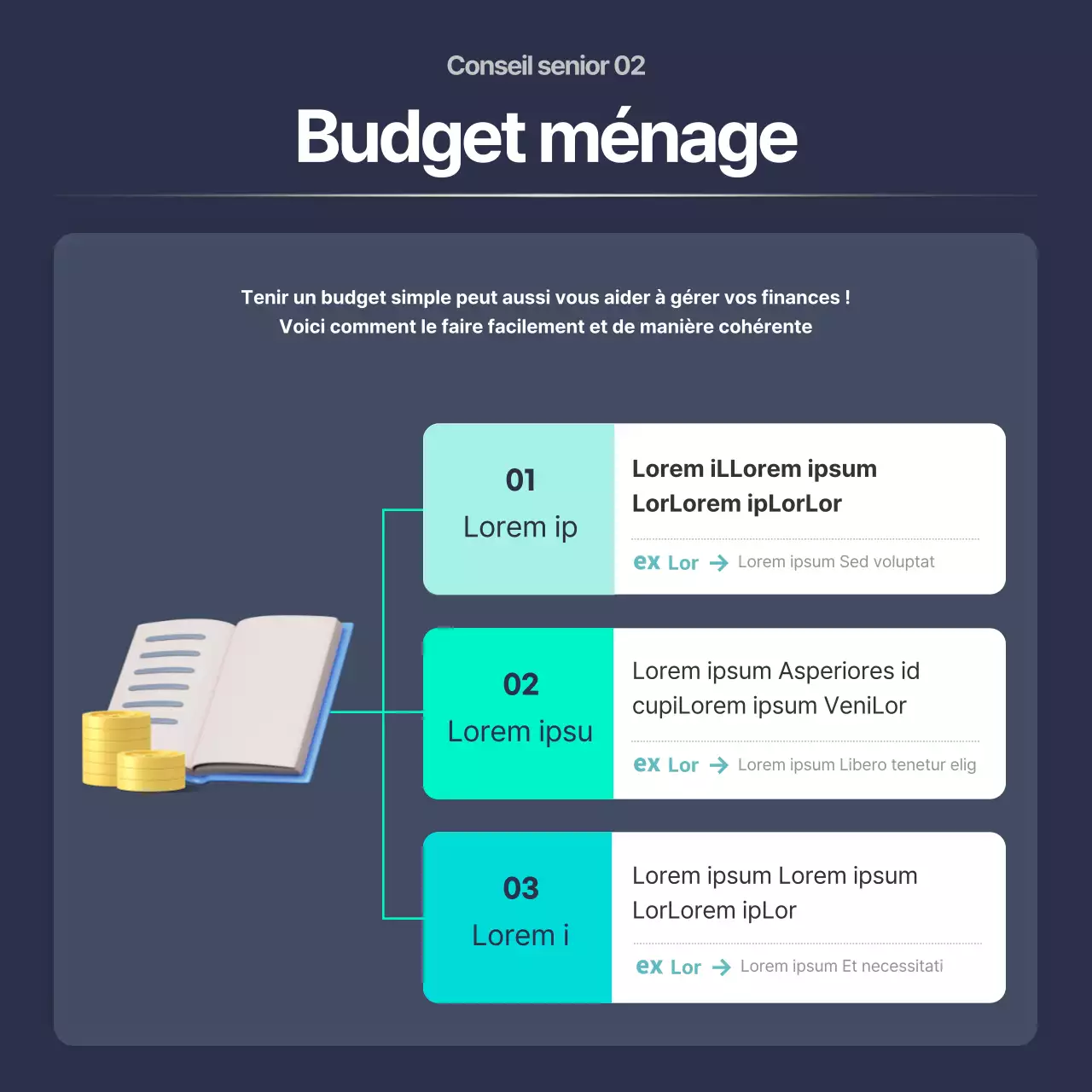 Navy Mint Neat Social Beginner Financial Education CardNews