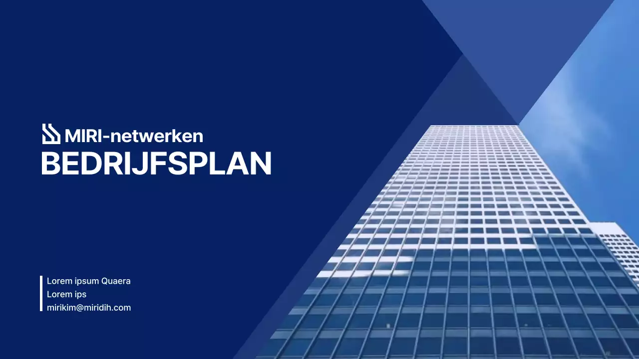 Een schoon, blauw, nieuw bedrijfsplan