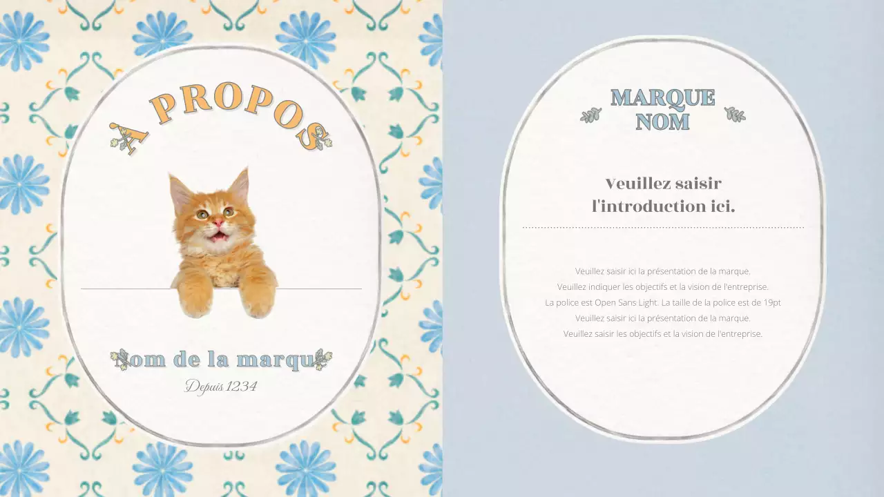 Mise en page conceptuelle émotionnelle de base avec un motif de papier peint vintage en beige et bleu clair