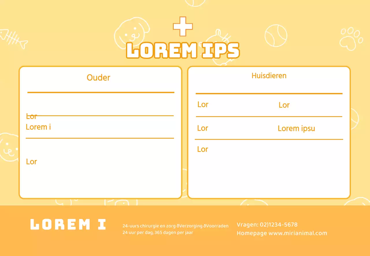 Ontvangstbewijs huisdier