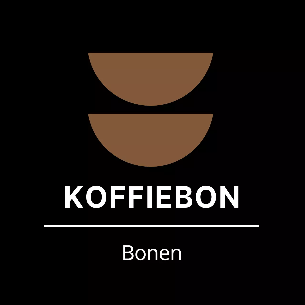 Zwarte simpele bonensticker voor bijgerechtetiketten