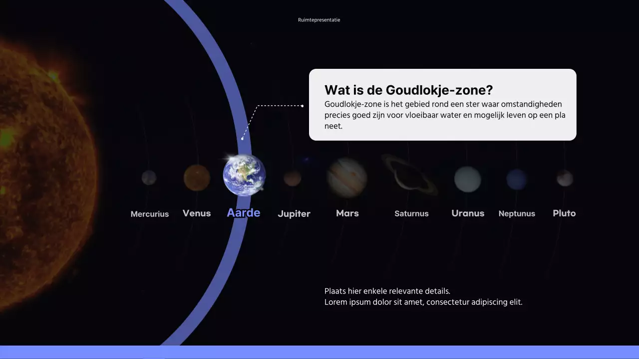 Introductie van een emotioneel schoon universum in zwart en paars