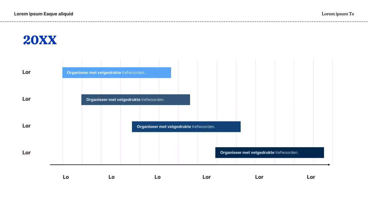 Een eenvoudig ondernemingsplan in blauw