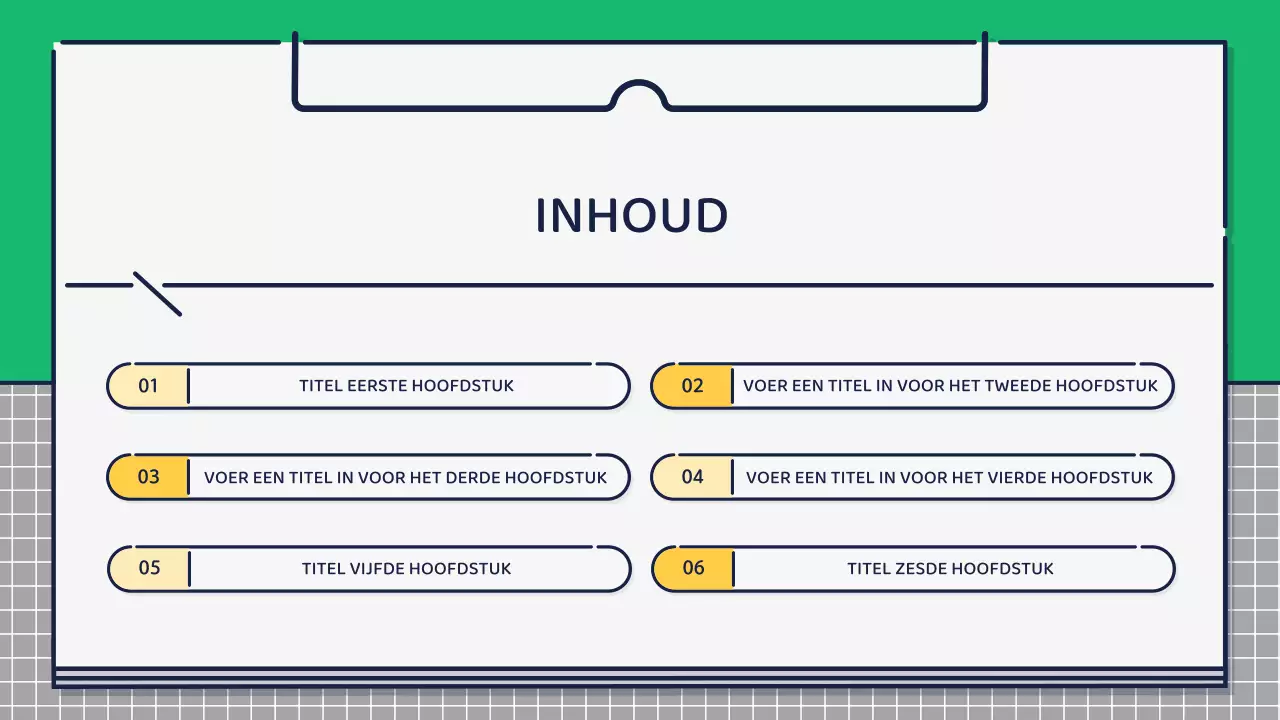 Presentatie over het ontwerpen van schattige basispictogrammen in groen en geel