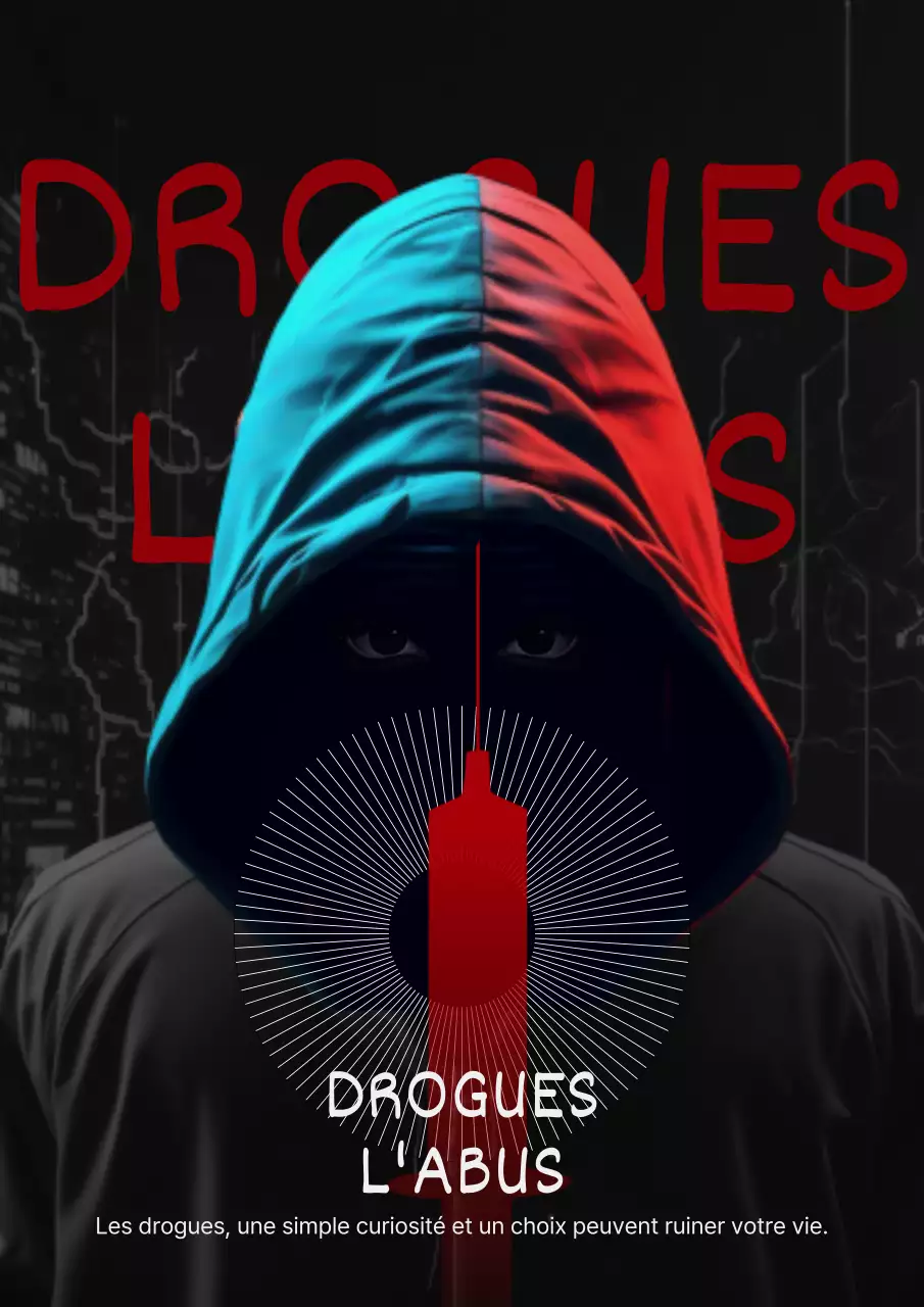 Un post sur une campagne anti-drogue branchée en noir et rouge