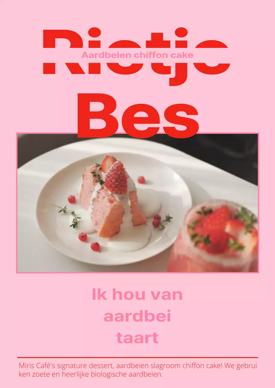 Promoot een fotolijstmenu in rood en roze