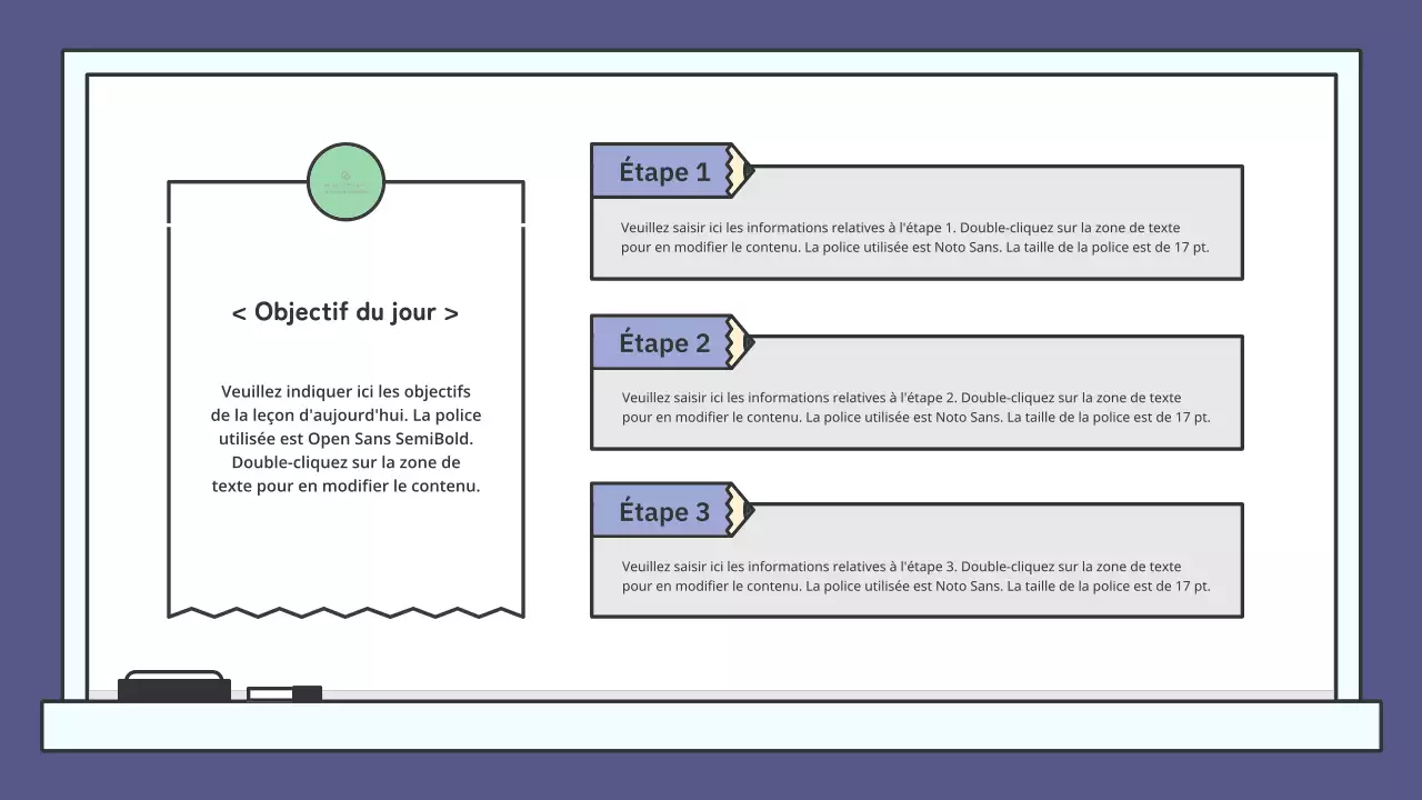 Kit de présentation de tableaux éducatifs colorés