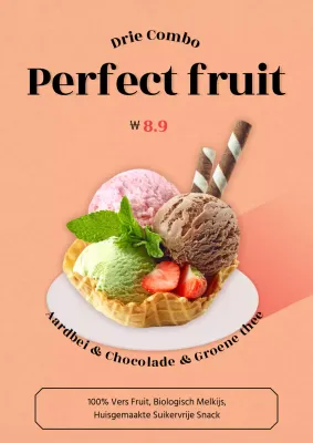 Zomerdrankjesmenu oranje gemarkeerd