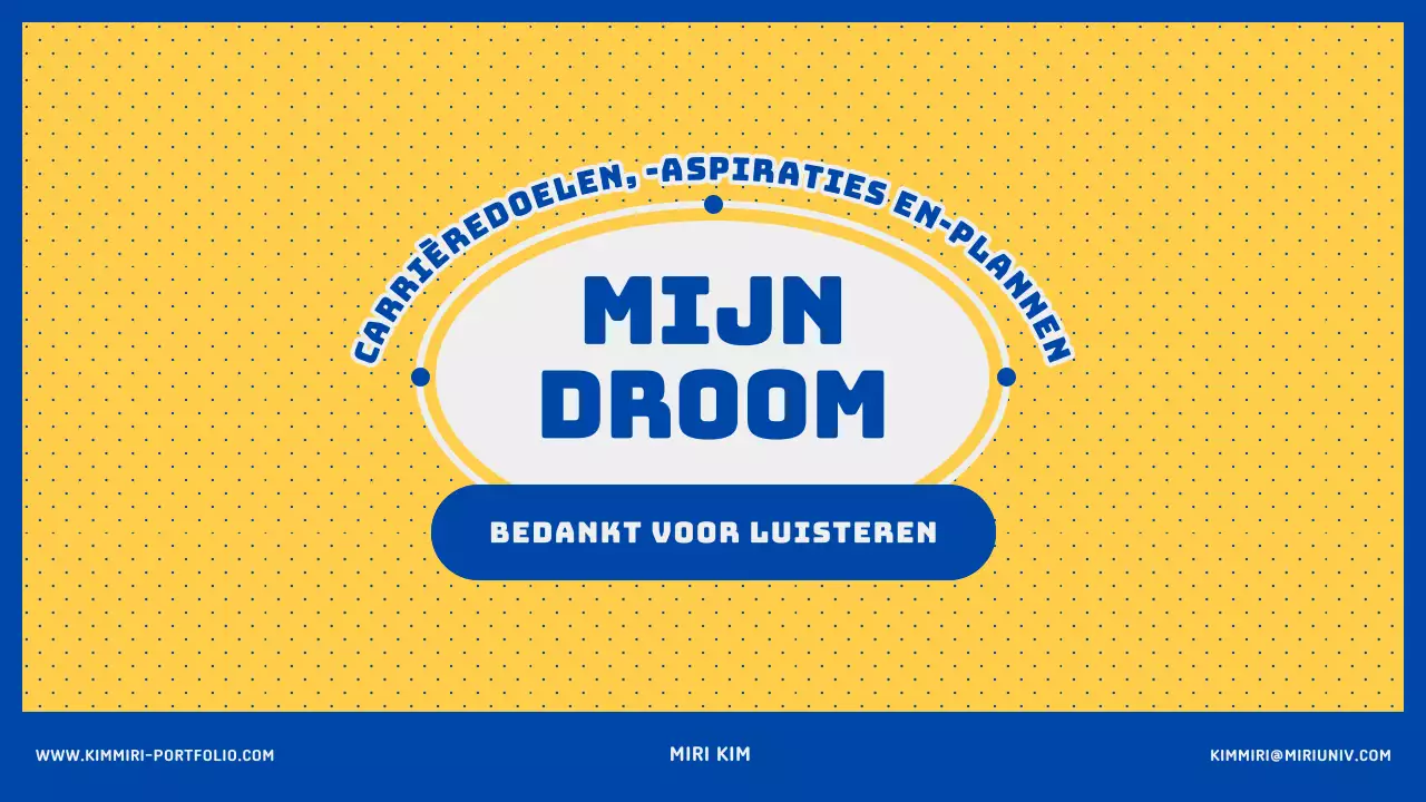 Blauw en geel college carrièreplan