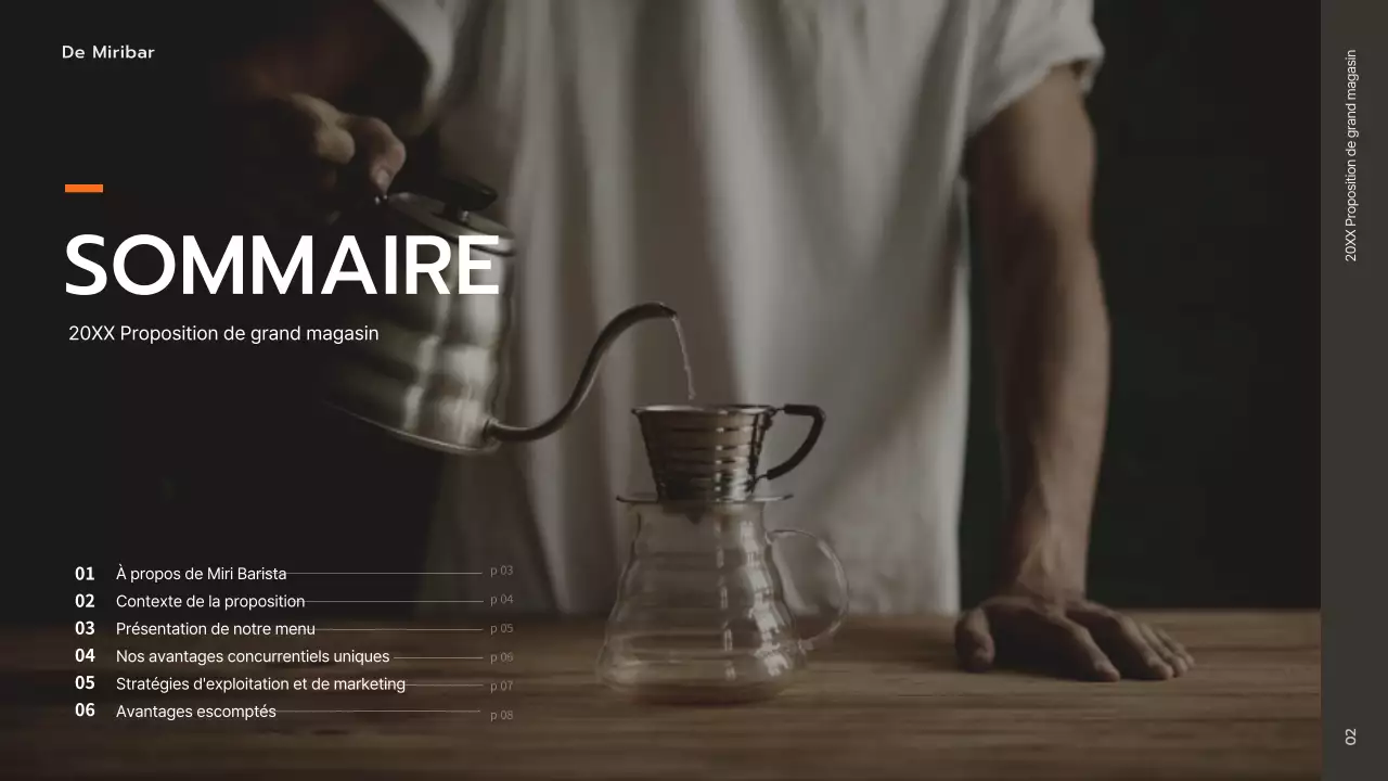 Brown Simple Department Store Proposition de présentation pour un café