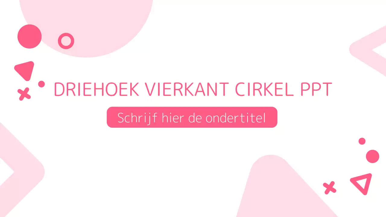 Roze Presentatie van strakke geometrische vormen