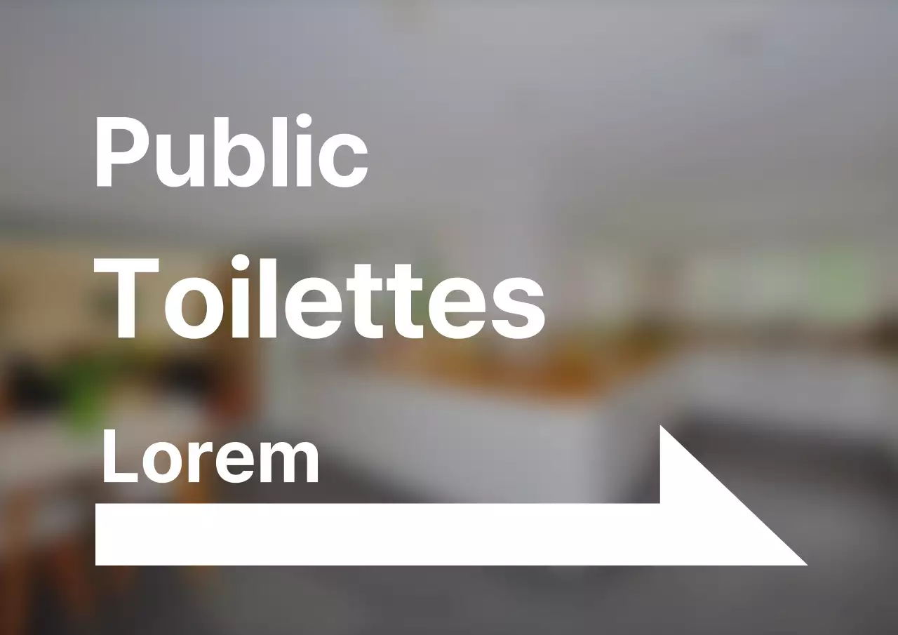 Signalisation directionnelle des toilettes de style simple