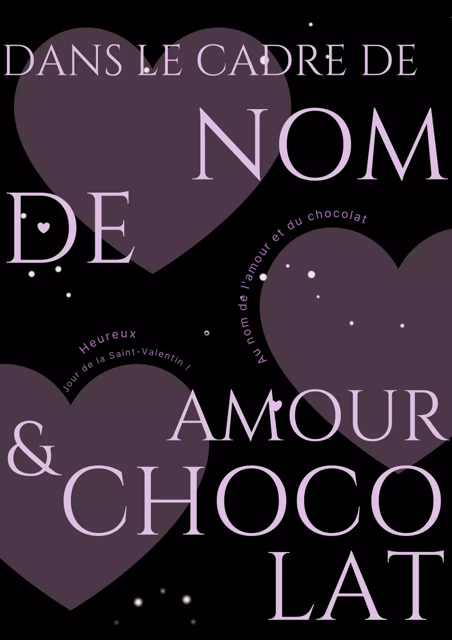 La Saint-Valentin avec des cœurs et de la typographie