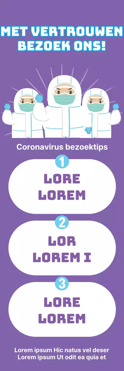 Paars Corona veilig bezoek