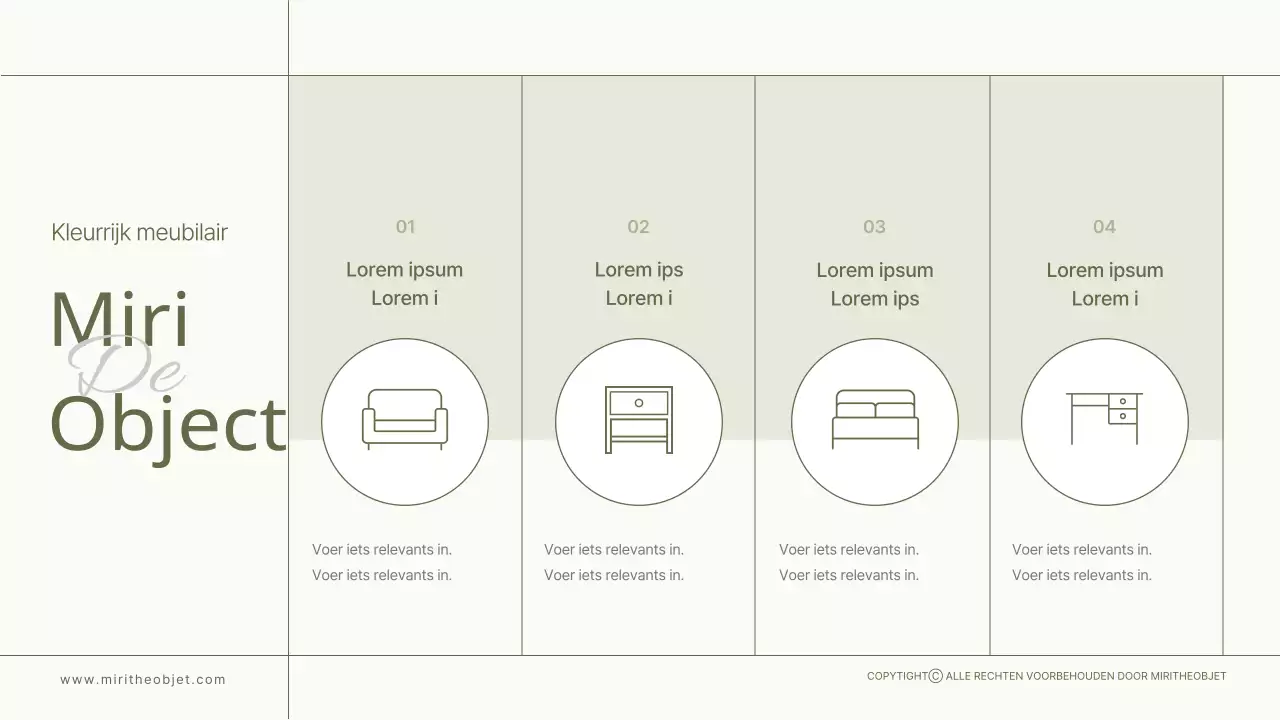 Olijf en wit Miridovje meubelen in olijf en wit Productcatalogus Interieur Meubelen Seizoensproducten