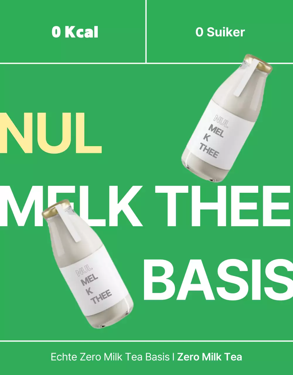 Bevorder groene, eenvoudige nul-melk thee
